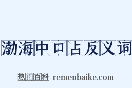 渤海中口占反义词是什么意思的图片